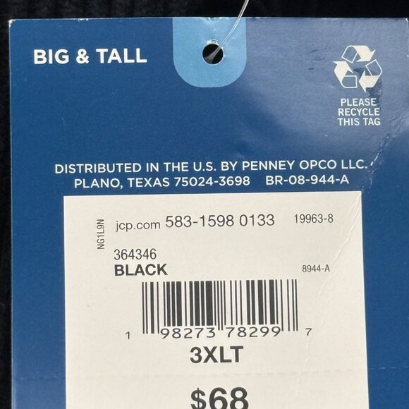 Arizona Jean Mens Long Sleeve Black Corduroy Shirt Jacket Big/Tall Size 3XLT NWT - Picture 7 of 10